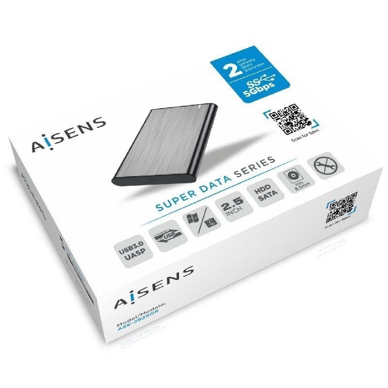 Caja Externa para Disco Duro de 2.5" Aisens ASE-2525GR/ USB 3.1/ Sin tornillos - изображение 4