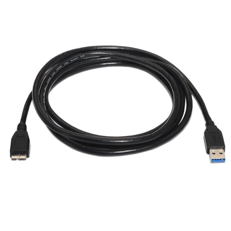 Cable USB 3.0 Aisens A105-0043/ USB Macho - MicroUSB Macho/ Hasta 9W/ 625Mbps/ 1m/ Negro - изображение 2