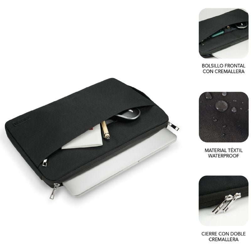 Funda Subblim Urban Laptop Sleeve para Portátiles hasta 14"/ Negra - изображение 3