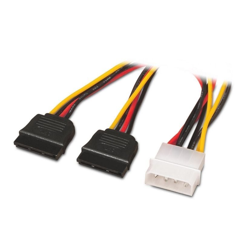 Cable Duplicador de Alimentación Aisens A131-0161/ Molex 4 PIN Macho - 2x SATA Hembra/ Hasta 54W/ 20cm - изображение 2