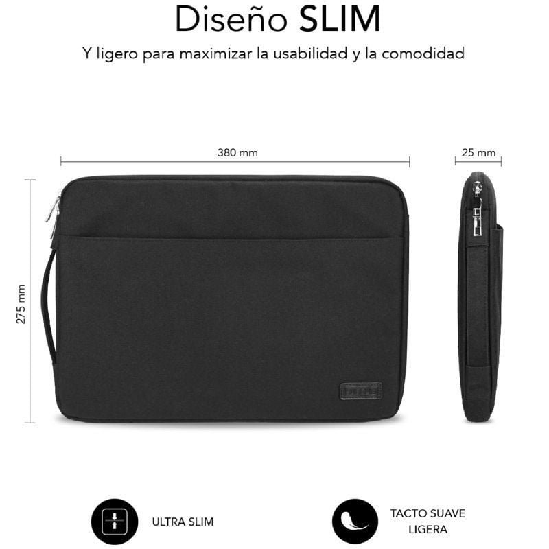 Funda Subblim Urban Laptop Sleeve para Portátiles hasta 14"/ Negra - изображение 4