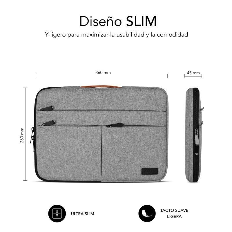 Funda Subblim Air Padding 360 Sleeve para Portátiles hasta 14"/ Gris Claro - изображение 5