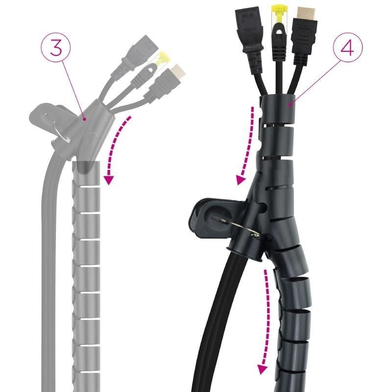 Organizador de Cables en Espiral Nanocable 10.36.0002-BK/ 2m - изображение 4