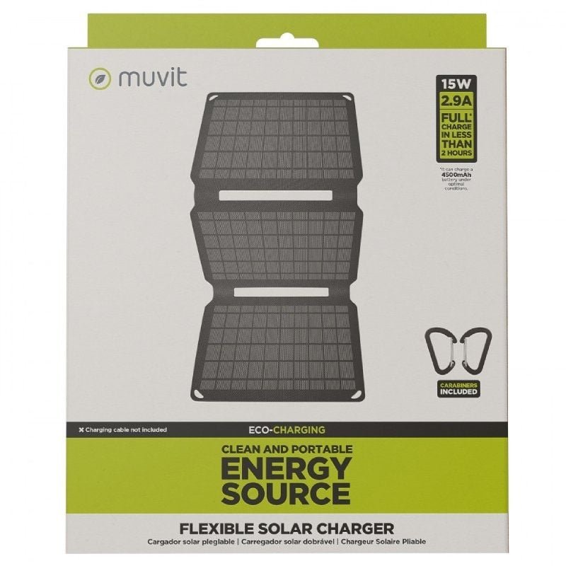 Panel Solar Portátil Muvit MCSCH0002/ 1xUSB/ 15W - изображение 3