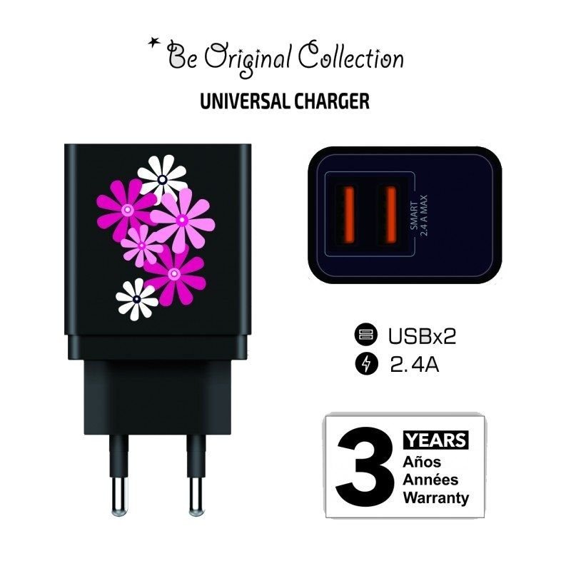 Cargador de Pared Tech One Tech Black Fower Power TEC2601/ 2xUSB/ 12W - изображение 2