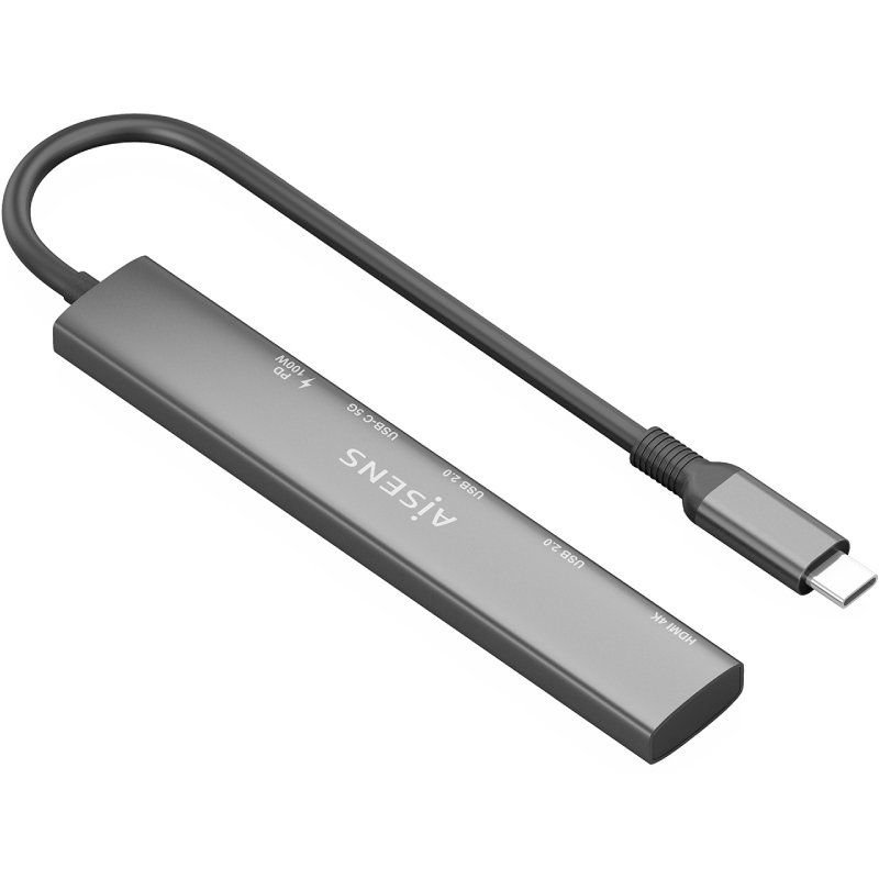 Docking USB Tipo-C Aisens ASUC-5P022-GR/ 1xHDMI/ 2xUSB/ 1xUSB Tipo-C/ 1xUSB Tipo-C PD/ Gris - изображение 2