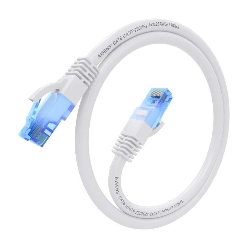 Cable de Red RJ45 AWG26 CCA UTP Aisen A135-0825 Cat.6/ 7.5m/ Blanco - изображение 2