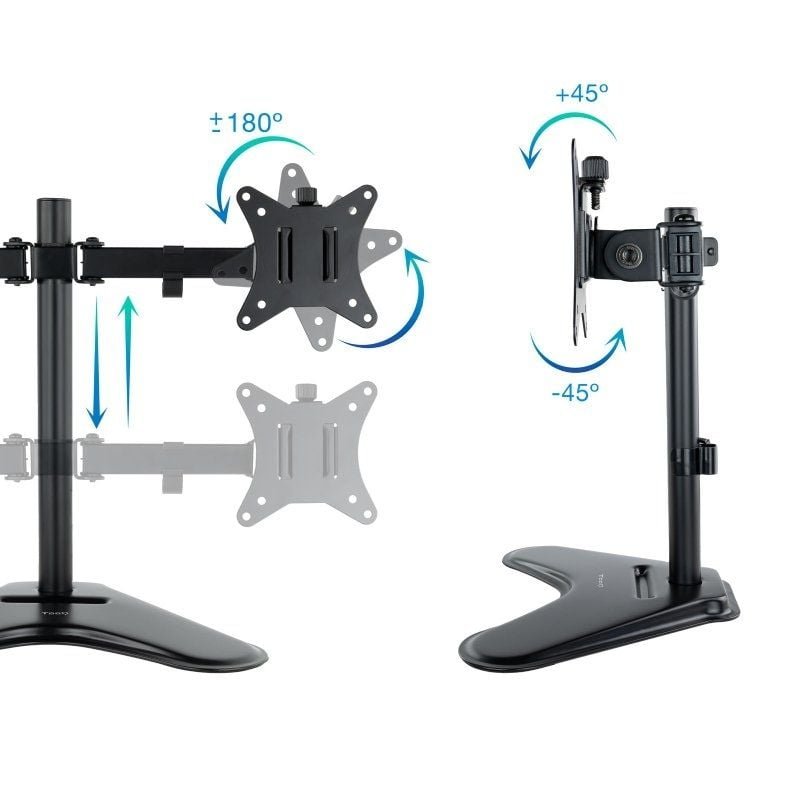 Soporte de Sobremesa para 2 Monitores TooQ DB1702TN-B/ Giratorio/ Inclinable/ hasta 9kg - изображение 2