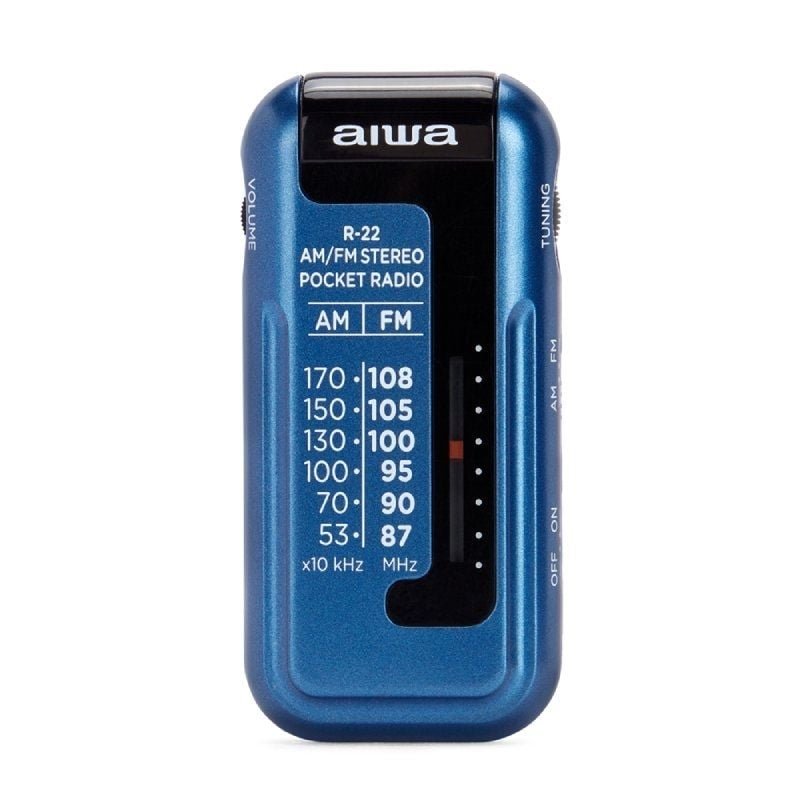 Radio Portátil Aiwa R-22BL/ con Batería/ a Pilas/ Azul
