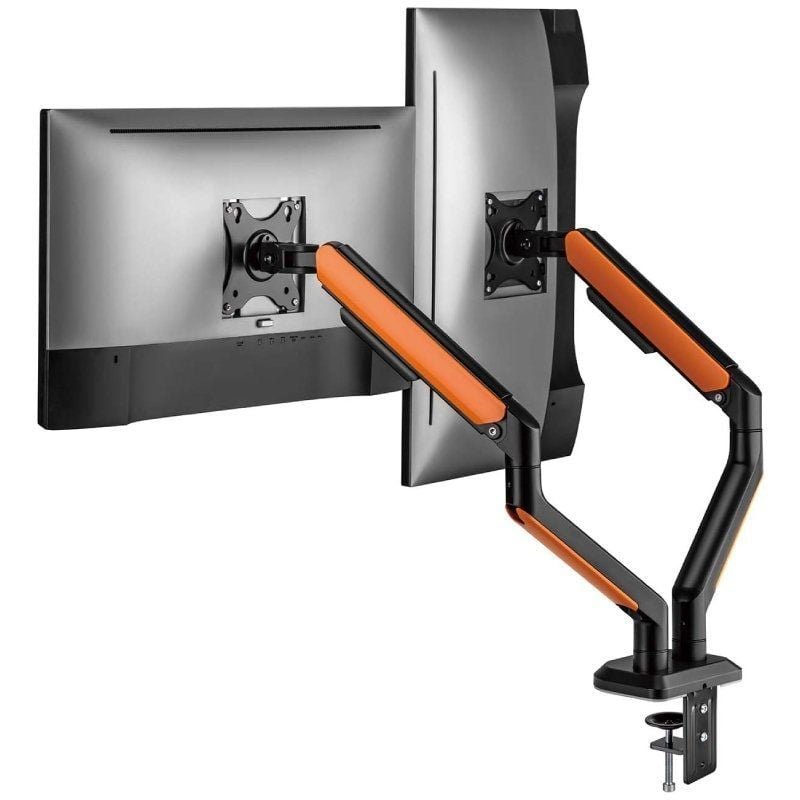 Soporte de Mesa Gaming con Contrapeso para 2 Monitores y TV Aisens DT32TSR-251/ Giratorio/ Inclinable/ hasta 9kg/ con Iluminación RGB - изображение 3