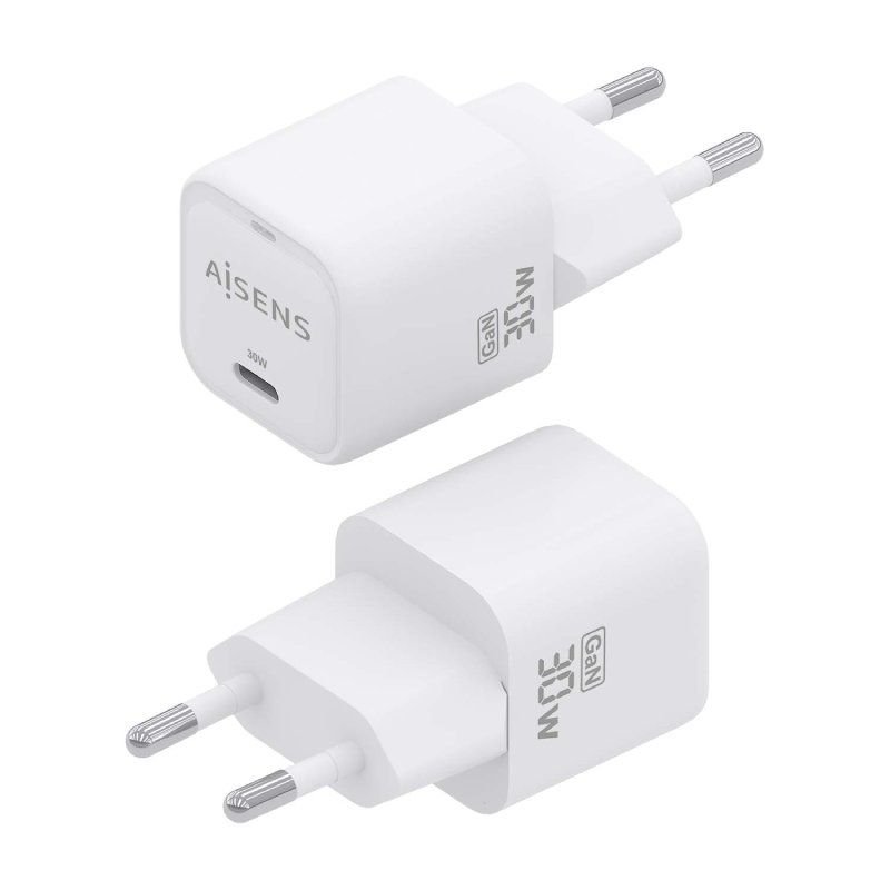 Cargador de Pared GaN Aisens ASCH-30W1P018-W/ 1xUSB Tipo-C/ 30W - изображение 3