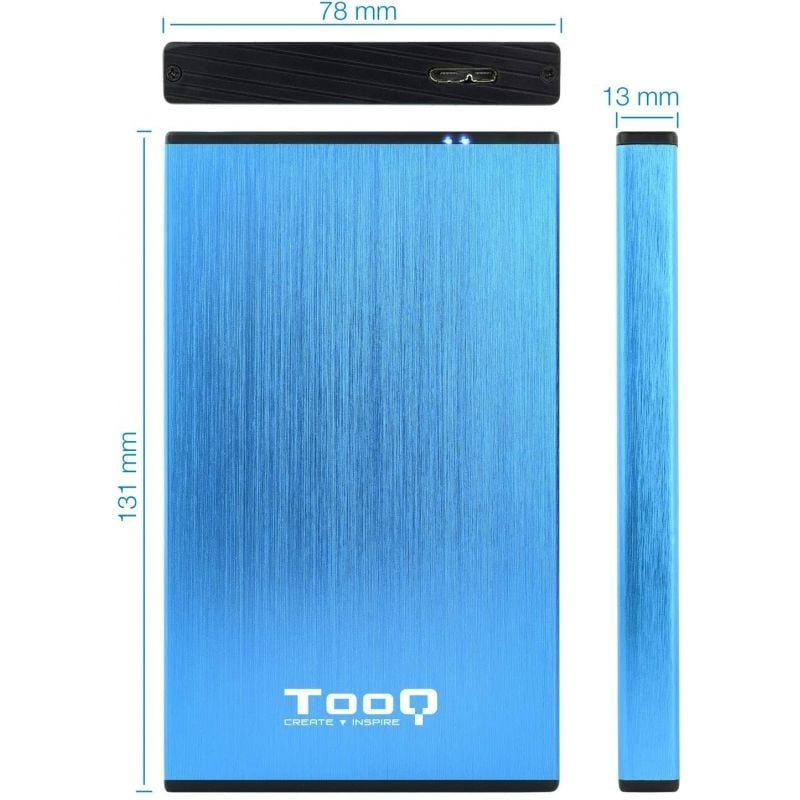 Caja Externa para Disco Duro de 2.5" TooQ TQE-2527BL/ USB 3.1 - изображение 3