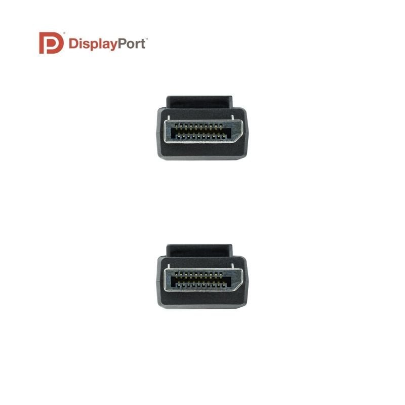 Cable Displayport 1.4 8K Nanocable 10.15.2501/ Displayport Macho - Displayport Macho/ 1m/ Certificado/ Negro - изображение 3