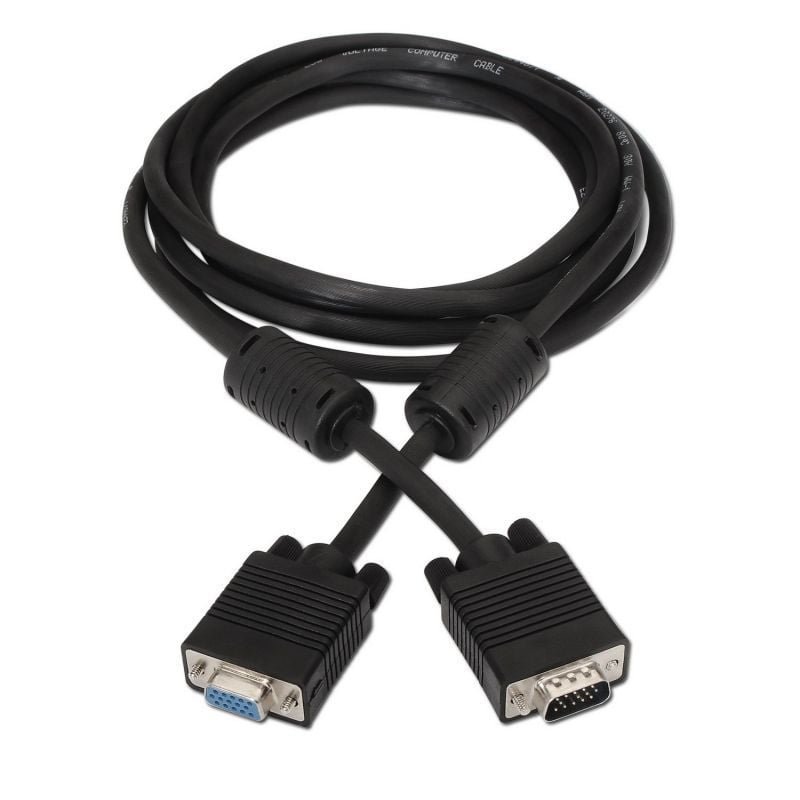 Cable SVGA Aisens A113-0079/ VGA Macho - VGA Hembra/ Hasta 3W/ 10Mbps/ 3m/ Negro - изображение 2