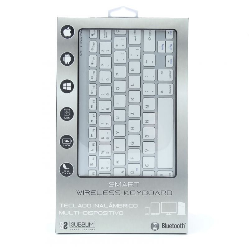 Teclado Compacto Inalámbrico por Bluetooth Subblim Smart/ Plata - изображение 3