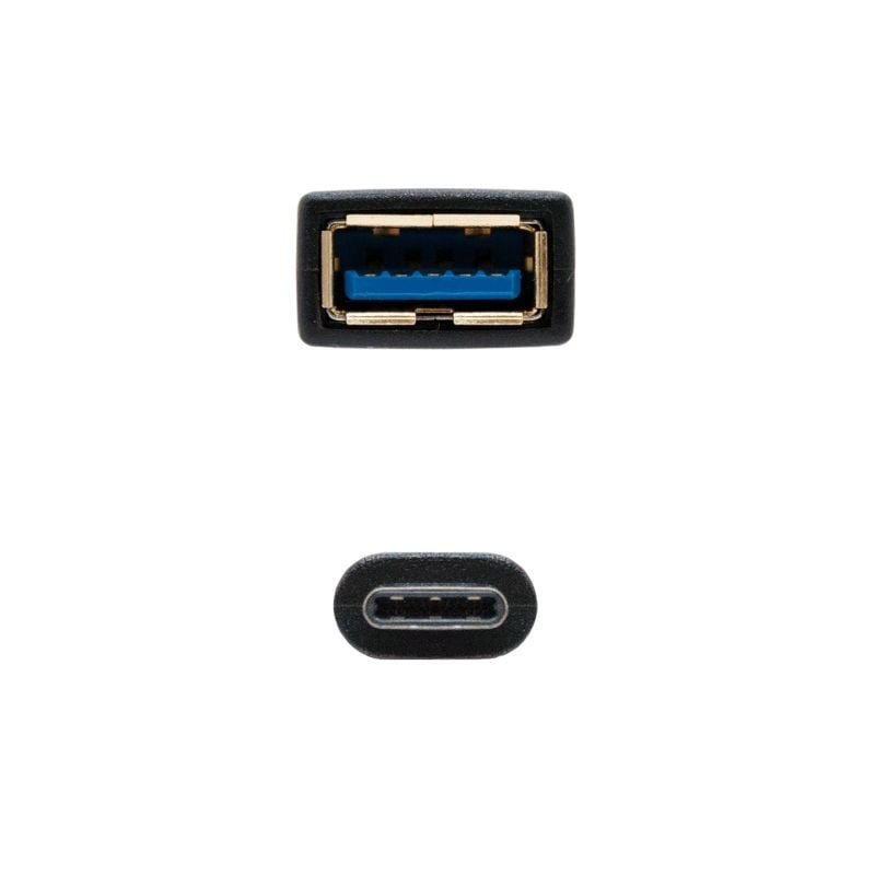 Cable USB 3.1 Nanocable 10.01.4201/ USB Tipo-C Macho - USB Hembra/ 15cm/ Negro - изображение 2