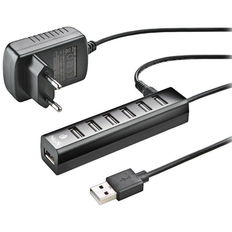 Hub USB 2.0 con Alimentación Externa NGS IHUB7 Tiny/ 7xUSB