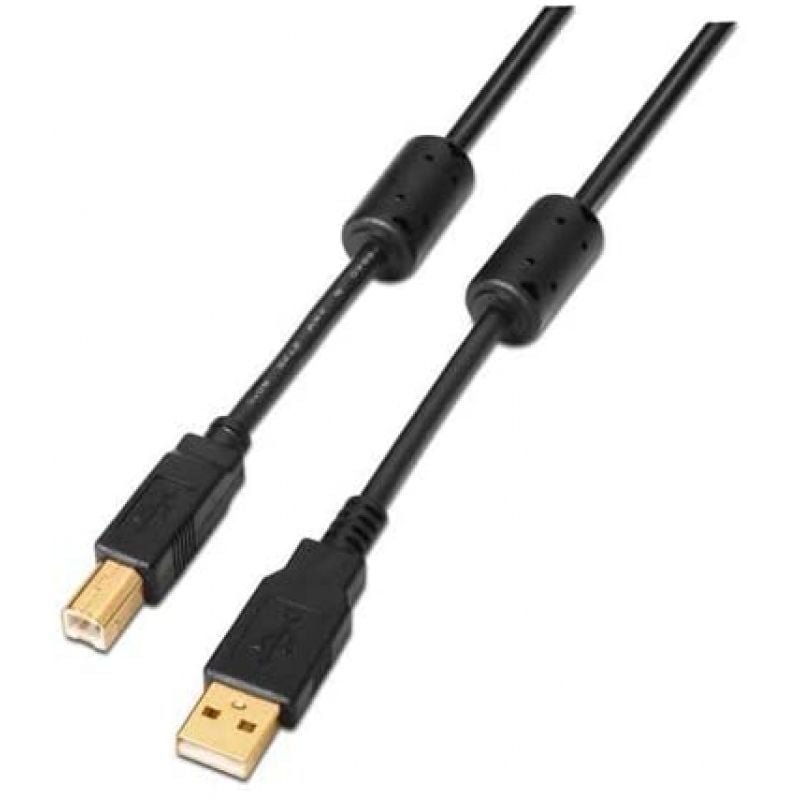 Cable USB 2.0 Impresora Nanocable 10.01.1203/ USB Tipo-B Macho - USB Macho/ 3m/ Negro - изображение 4
