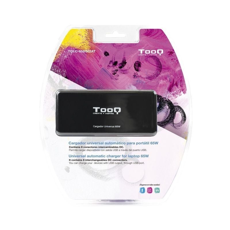 Cargador de Portátil TooQ TQLC-65BS02AT/ 65W/ Automático/ 8 Conectores/ Voltaje 18.5-20V/ 1 USB - изображение 5
