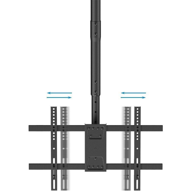 Soporte de Techo Giratorio/ Inclinable/ Nivelable TooQ LPCE2286TSLI-B para 2 TV de 43-86"/ hasta 100kg - изображение 3