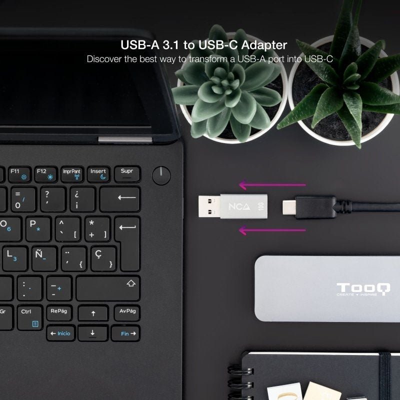 Adaptador USB 3.1 Nanocable 10.02.0013/ USB Macho - USB Tipo-C Hembra - изображение 3