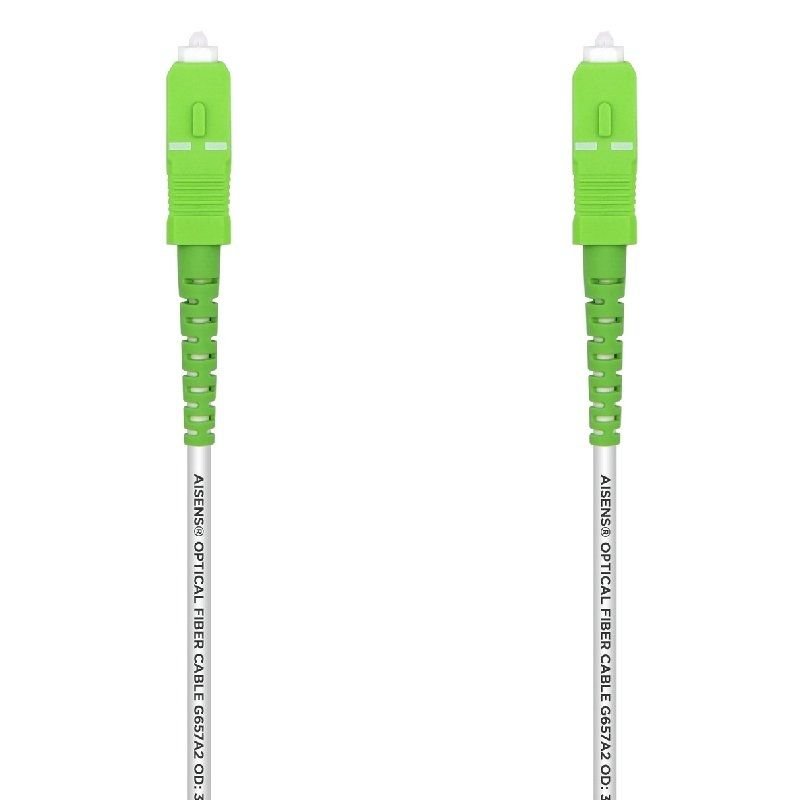Cable de Fibra Óptica G657A2 3.0 Aisens A152-0498/ LSZH/ 10m/ Blanco