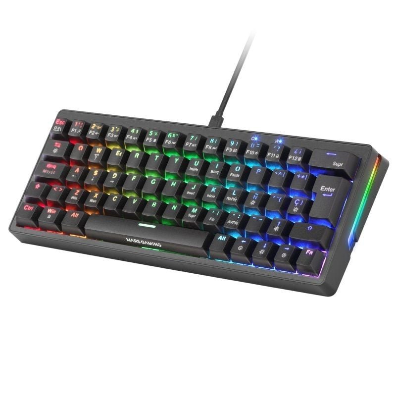 Teclado Gaming Mecánico Mars Gaming MKMINIPRO/ Switch Marrón/ Negro - изображение 3