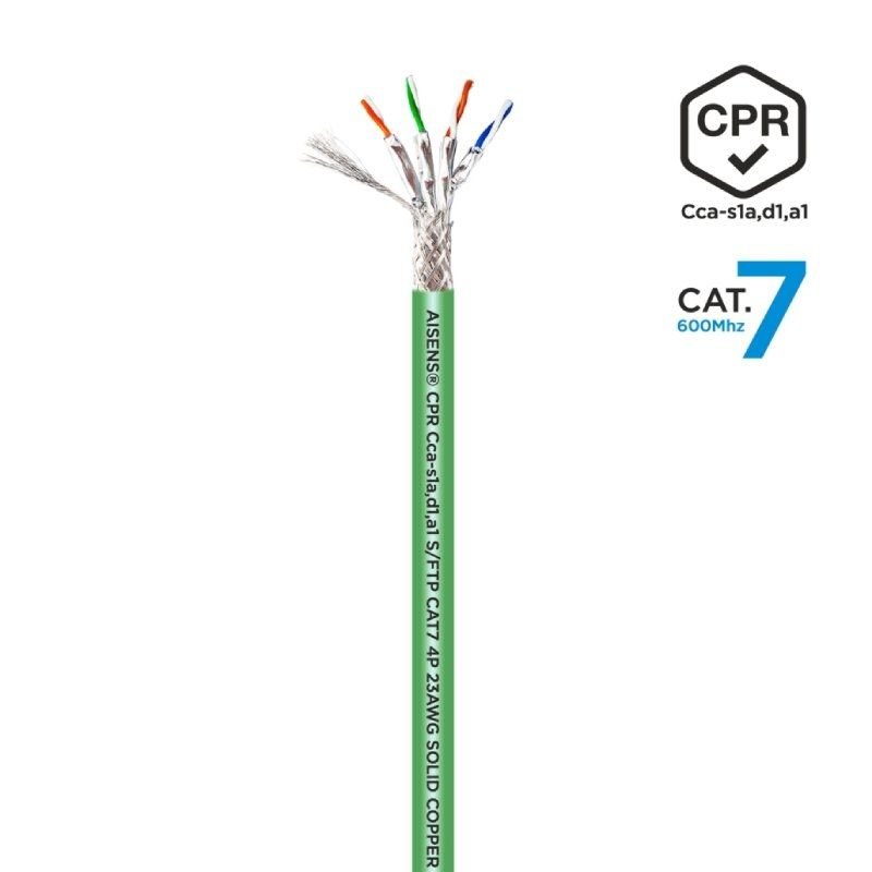 Bobina de Cable RJ45 SFTP AWG23 LSZH CPR Cca Aisens A146-0668 Cat.7/ 500m/ Verde - изображение 3