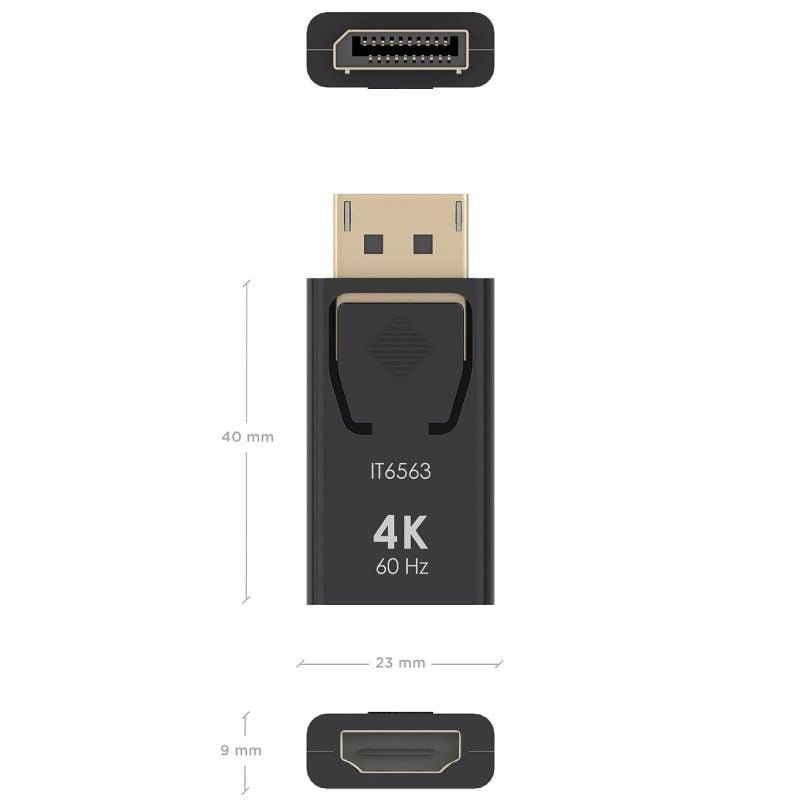Adaptador HDMI 4K Aisens A125-0908/ DisplayPort Macho - HDMI Hembra - изображение 3