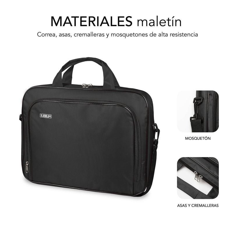 Maletín Subblim Oxford para Portátiles hasta 14"/ Negro - изображение 3