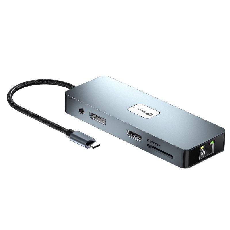 Docking USB Tipo-C Leotec LEDS03/ 3xUSB/ 1xUSB Tipo-C PD/ 1xHDMI 4K/ 1 xDisplayPort/ 1xVGA/ 1xAudio/ 1xRJ45/ 1xLector Tarjetas SD y MicroSD/ Gris - изображение 2