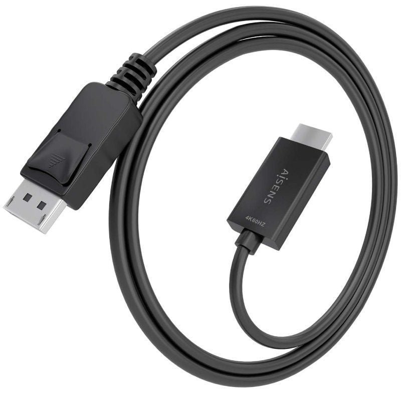 Cable Conversor Aisens A125-0893/ DisplayPort Macho - HDMI 4K Macho/ 1.5m/ Negro - изображение 2
