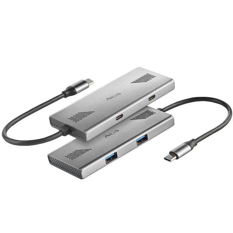 Hub USB Tipo-C NGS WonderDuo-C / 2xUSB/ 2xUSB Tipo-C - изображение 2
