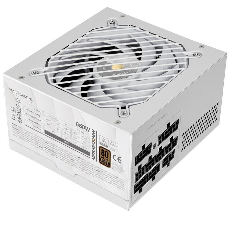Fuente de Alimentación Mars Gaming MPB650SIM/ 650W/ Ventilador 12cm/ 80 Plus Bronze