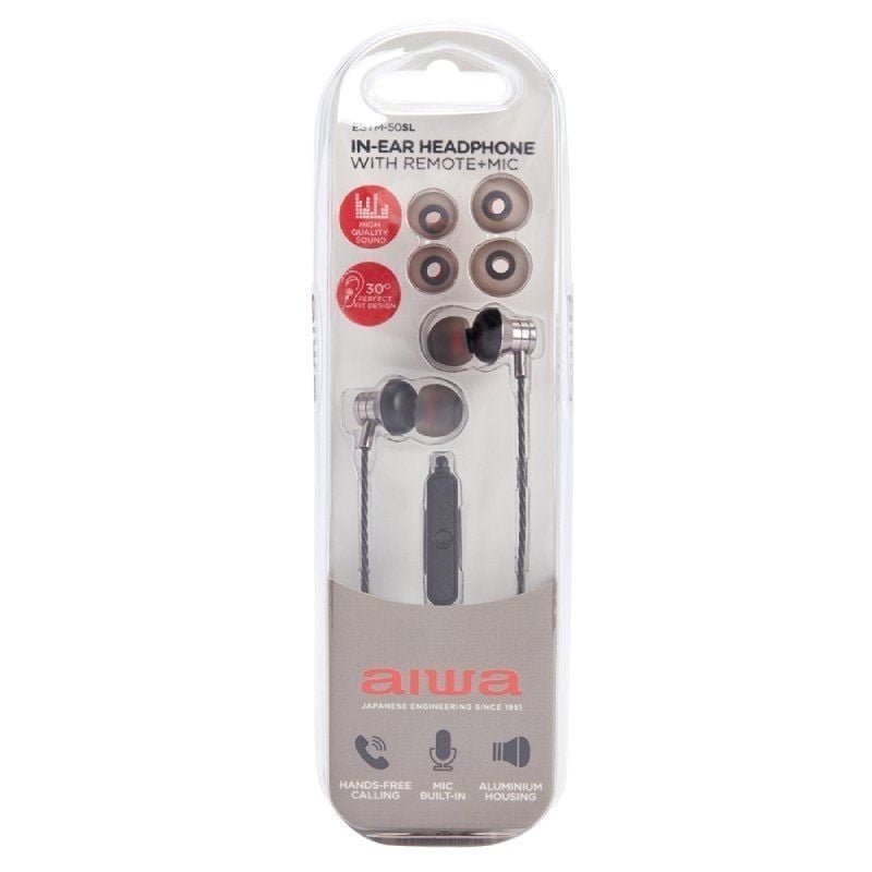 Auriculares Intrauditivos Aiwa ESTM-50SL/ con Micrófono/ Jack 3.5/ Plateados - изображение 5