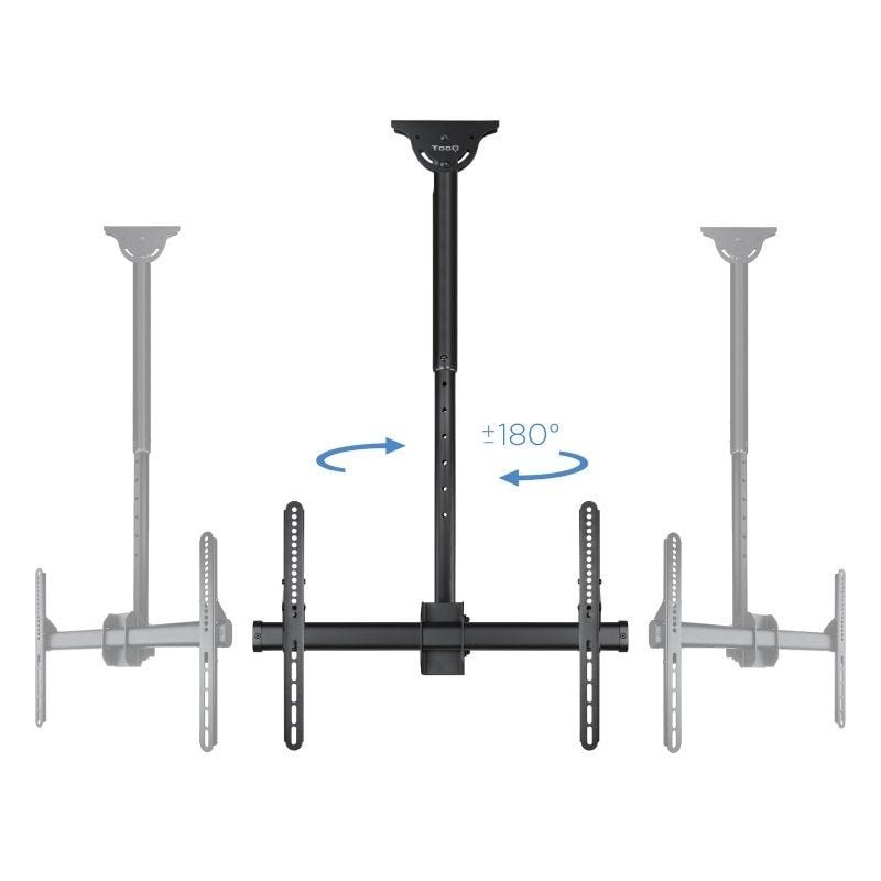 Soporte de Techo Giratorio/ Inclinable/ Nivelable TooQ LPCE1170TSLI-B para TV de 37-70"/ hasta 50kg - изображение 3
