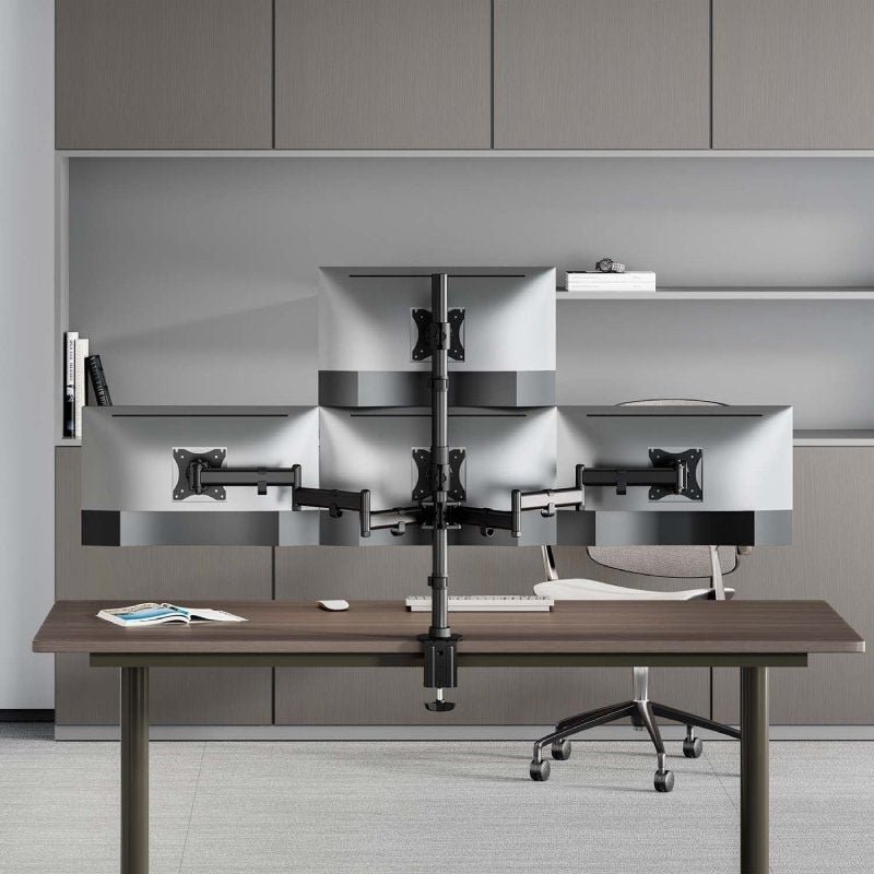 Soporte de Mesa para 4 Monitores y TV Aisens DT27TSR-379/ Giratorio/ Inclinable/ hasta 8kg - изображение 3