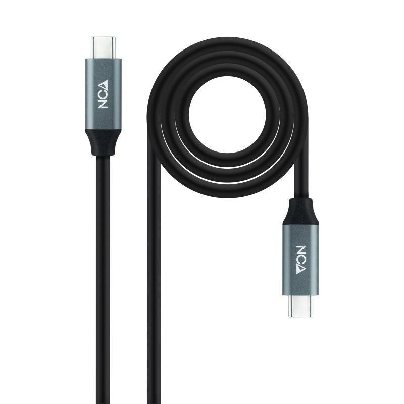 Cable USB 3.2 Tipo-C Nanocable 10.01.4301-L150/ USB Tipo-C Macho - USB Tipo-C Macho/ Hasta 100W/ 1.5m/ Gris y Negro - изображение 2