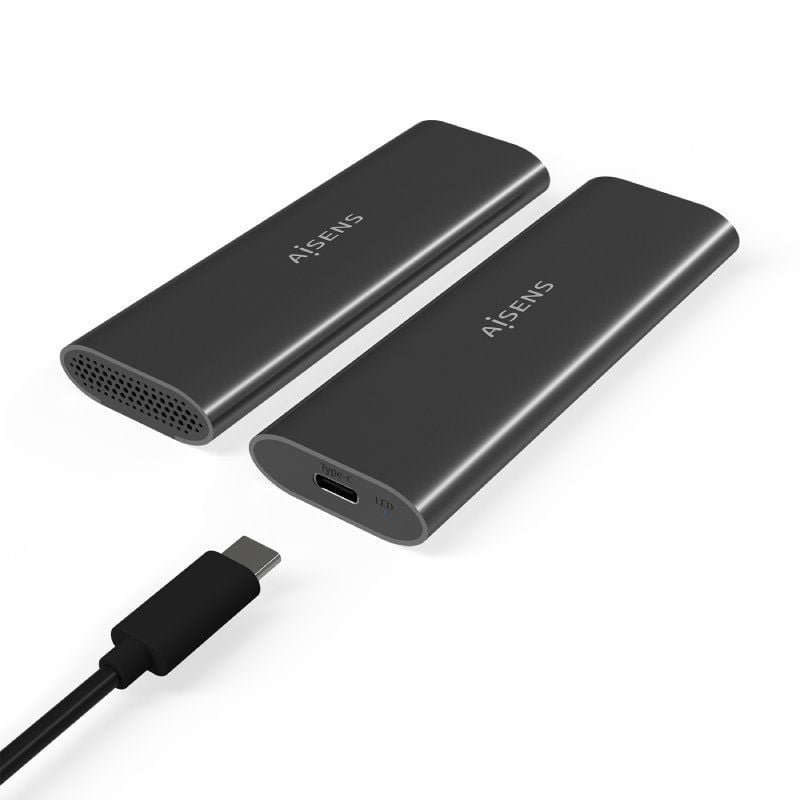 Caja Externa para Disco SSD M.2 SATA/NVMe Aisens ASM2-015GR/ USB 3.1/ Sin tornillos - изображение 2