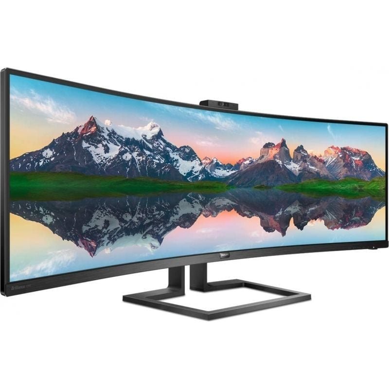 Monitor Profesional Ultrapanorámico Curvo Philips 499P9H 48.8"/ Dual QHD/ Webcam/ Multimedia/ Regulable en altura/ Negro - изображение 2