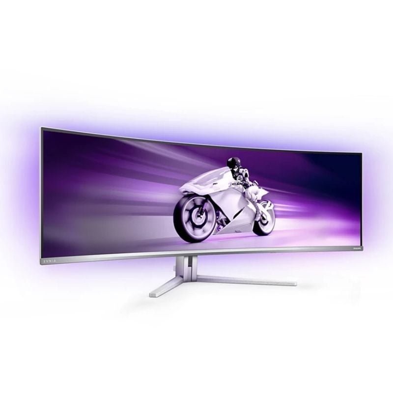 Monitor Gaming Ultrapanorámico Curvo Philips Evnia 8000 49M2C8900L 49"/ Dual QHD/ 0.03ms/ 144Hz/ OLED/ Multimedia/ Blanco
