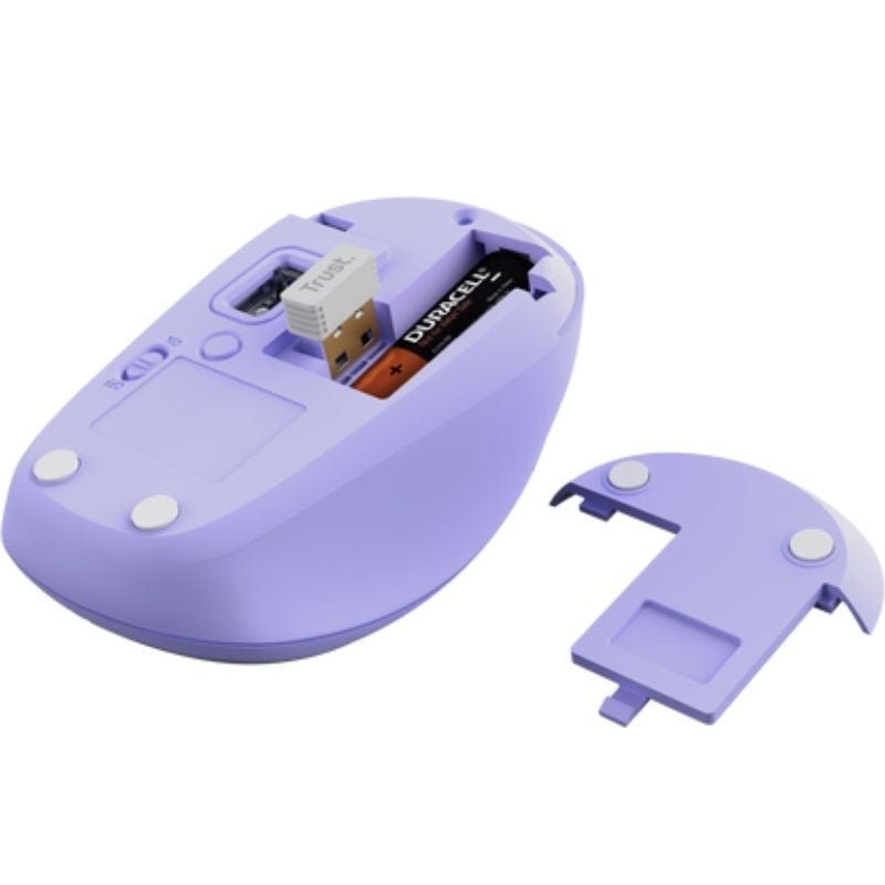 Ratón Mini Inalámbrico Trust Yvi+ Multidispositivo/ Hasta 1600 DPI/ Purpura - изображение 4