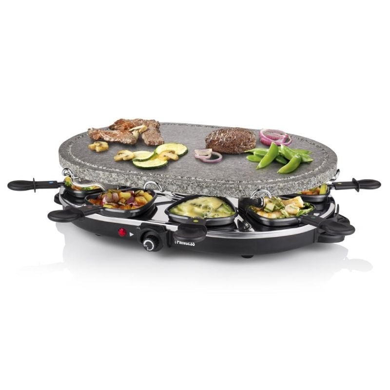 Parrilla Princess Stone 8 Oval & Raclette 162720/ 1200W/ Tamaño 43*30cm - изображение 4