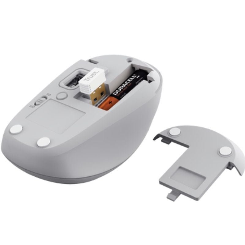 Ratón Mini Inalámbrico Trust Yvi+ Multidispositivo/ Hasta 1600 DPI/ Blanco - изображение 4