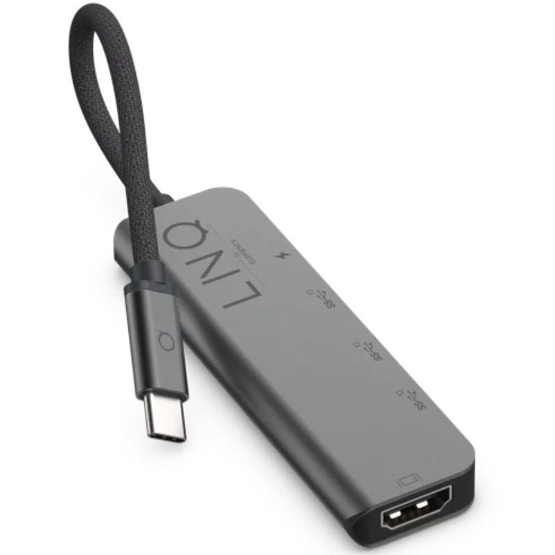 Docking USB Tipo-C Linq LQ48014/ 1xUSB Tipo-C/ 2xUSB/ 1xHDMI 4K/ 1xUSB Tipo-C PD/ Gris - изображение 2