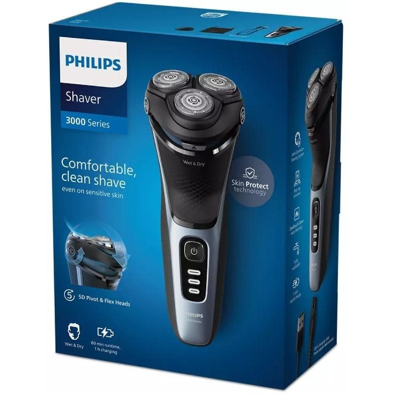 Afeitadora Philips Shaver Series 3000 S3243/12/ con Batería / 2 Accesorios - изображение 5
