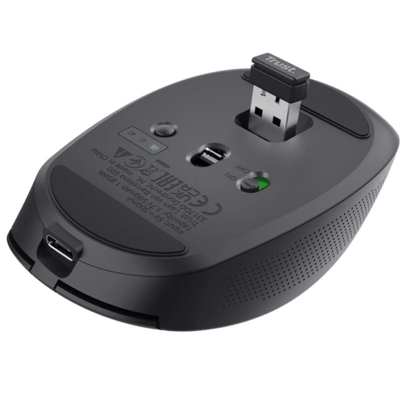 Ratón Inalámbrico por Bluetooth Trust Ozaa Compact Wireless/ Batería recargable/ Hasta 3200 DPI/ Negro - изображение 5