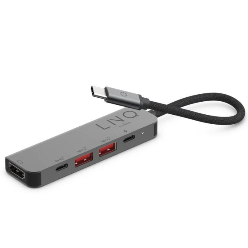 Docking USB Tipo-C Linq LQ48014/ 1xUSB Tipo-C/ 2xUSB/ 1xHDMI 4K/ 1xUSB Tipo-C PD/ Gris - изображение 3