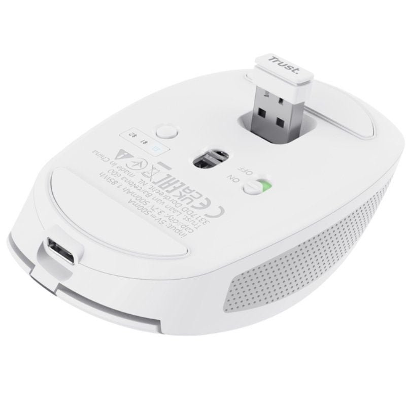 Ratón Inalámbrico por Bluetooth Trust Ozaa Compact Wireless/ Batería recargable/ Hasta 3200 DPI/ Blanco - изображение 5