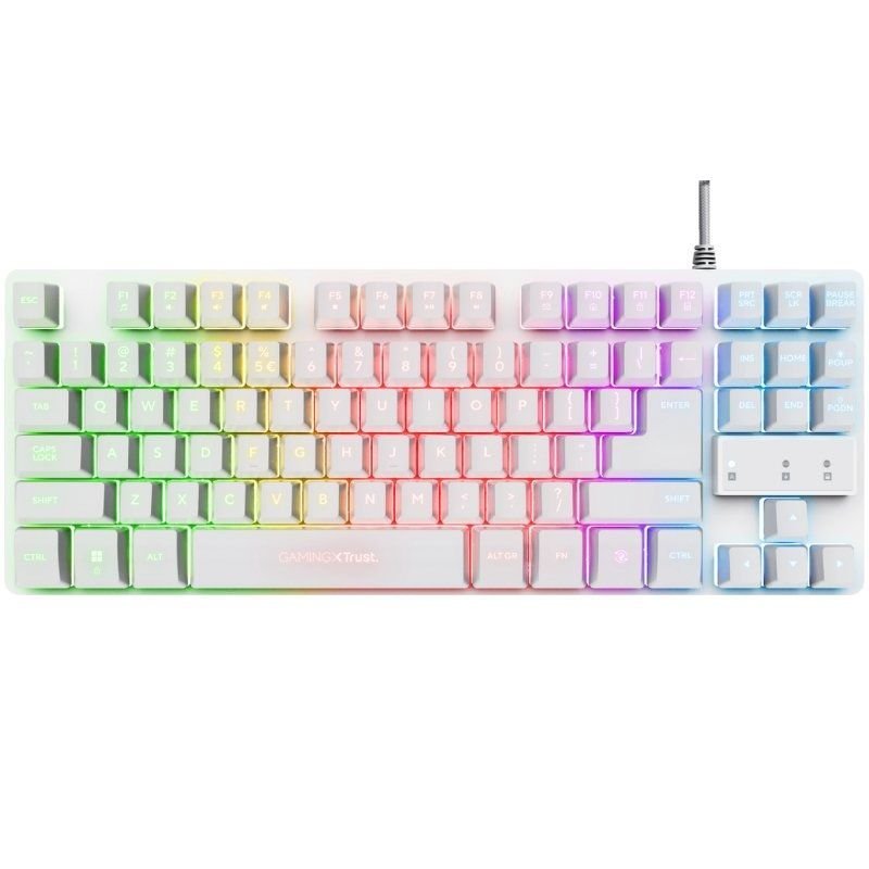 Teclado Gaming Trust Gaming GXT 833W Thado TKL/ Blanco - изображение 2
